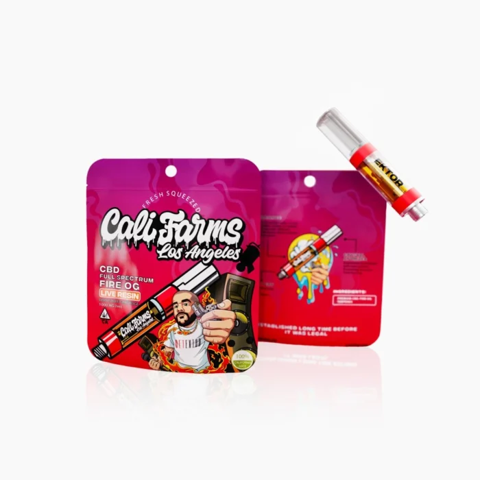 CBD cartridge Fire OG LIVE RESIN Cali Farms 1ml