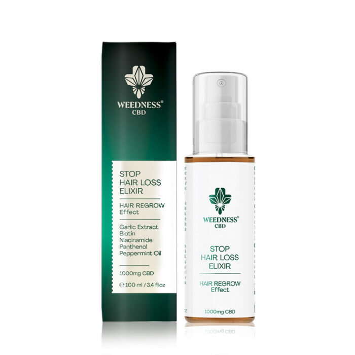 CBD elixír na zastavenie vypadávania vlasov WEEDNESS 100ml