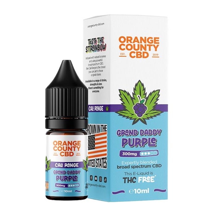 Orange County CBD liquid Grand Daddy Purple Indica CALI