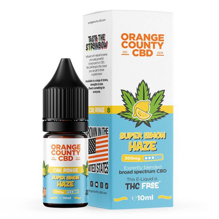 Orange County CBD liquid Super Lemon Haze Sativa CALI