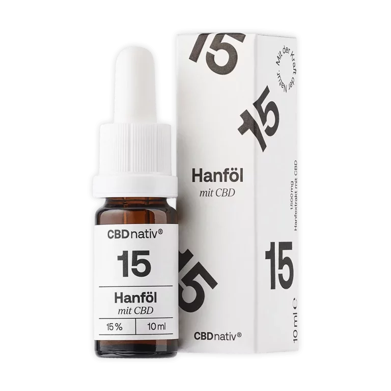 CBDnativ Konopný olej s CBD 15 % BIO PREMIUM 10ml