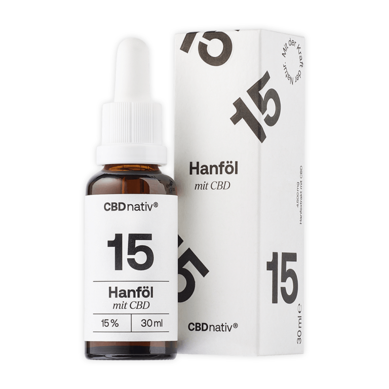 CBDnativ Konopný CBD olej 15% až 30ml BIO PREMIUM