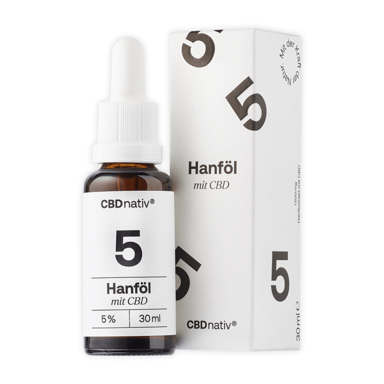 CBDnativ Konopný CBD olej 5% až 30ml BIO PREMIUM