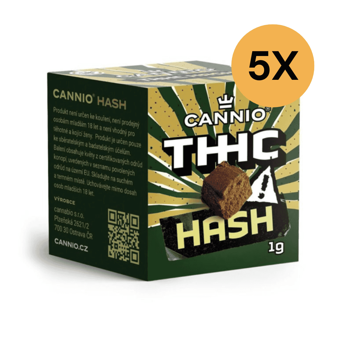Výhodné balenie 5x THHC hash CANNIO 1g