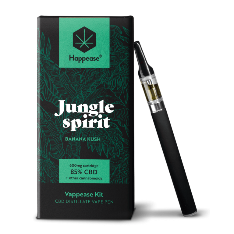 Happease vape pen CBD Jungle Spirit KIT 85% Banana Kush