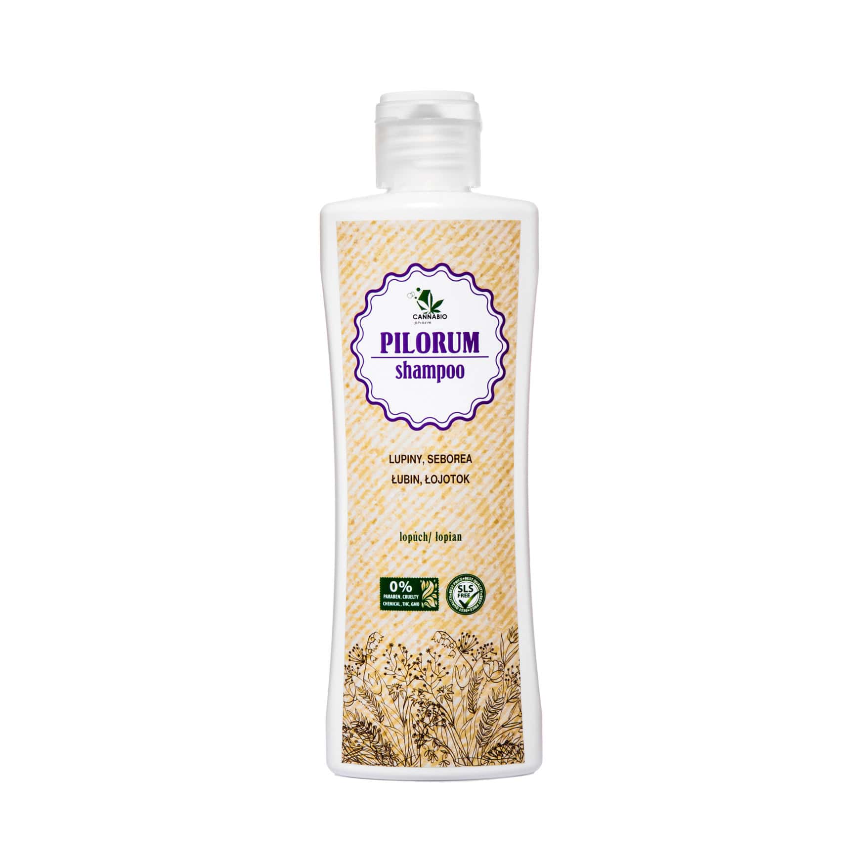 Pilorum šampón CANNABIO 200ml - lupiny, seborea