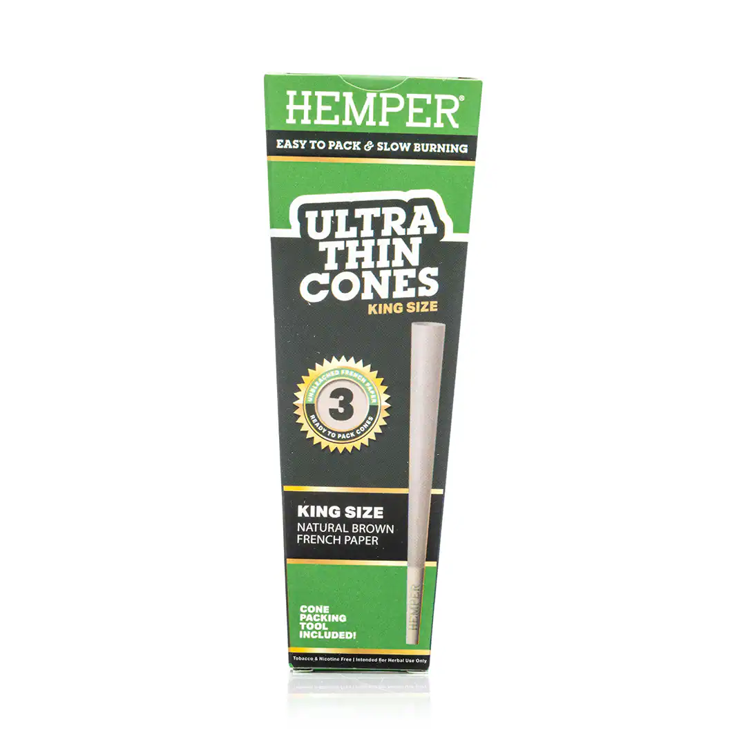 Super tenké papierové dutinky HEMPER (King Size) 3ks HNEDÉ