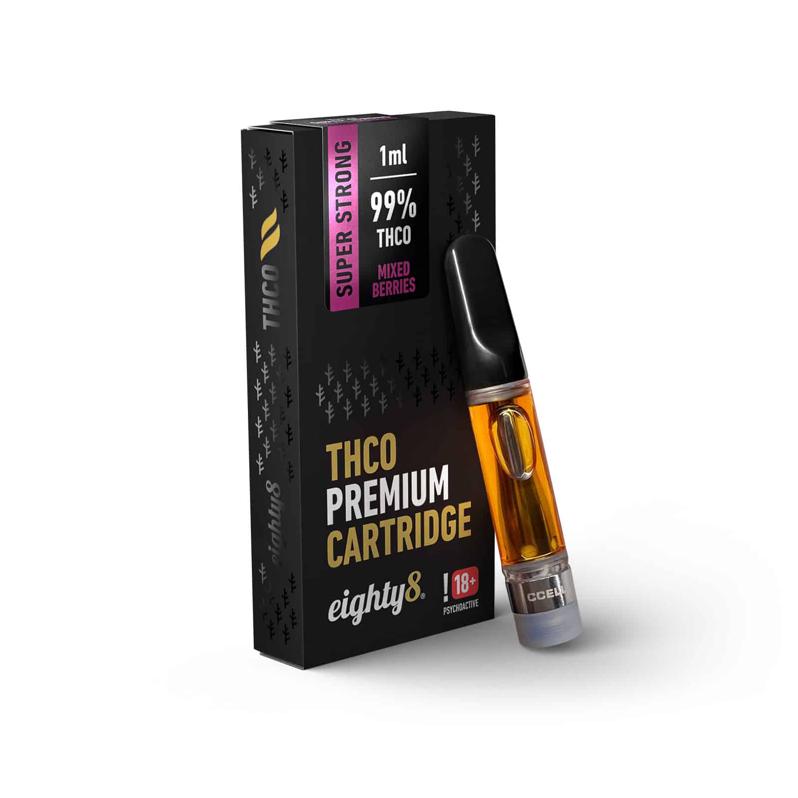 Mixed Berries THCO cartridge eighty8 99% 1ml
