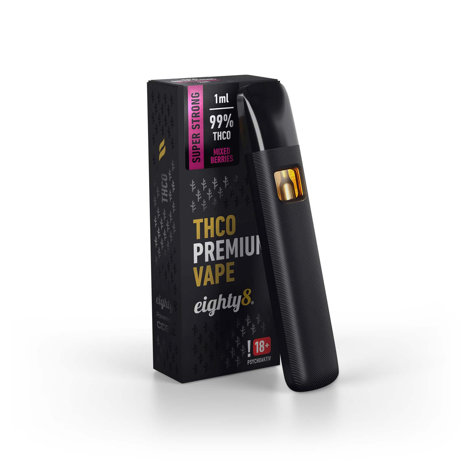 Mixed Berries THCO vaporizačné pero eighty8 99% 1ml