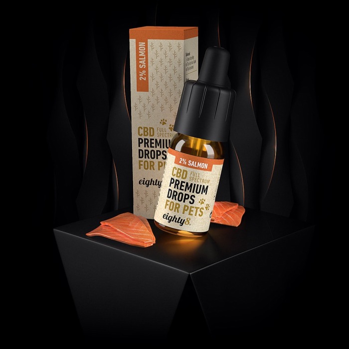 Wild Salmon CBD kvapky pre zvieratá 2% eighty8 10ml