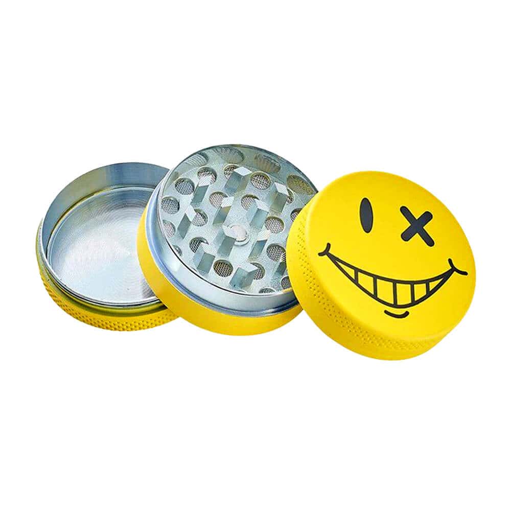Yellow Face kovová drvička, 3 časti CHAMP HIGH 40mm