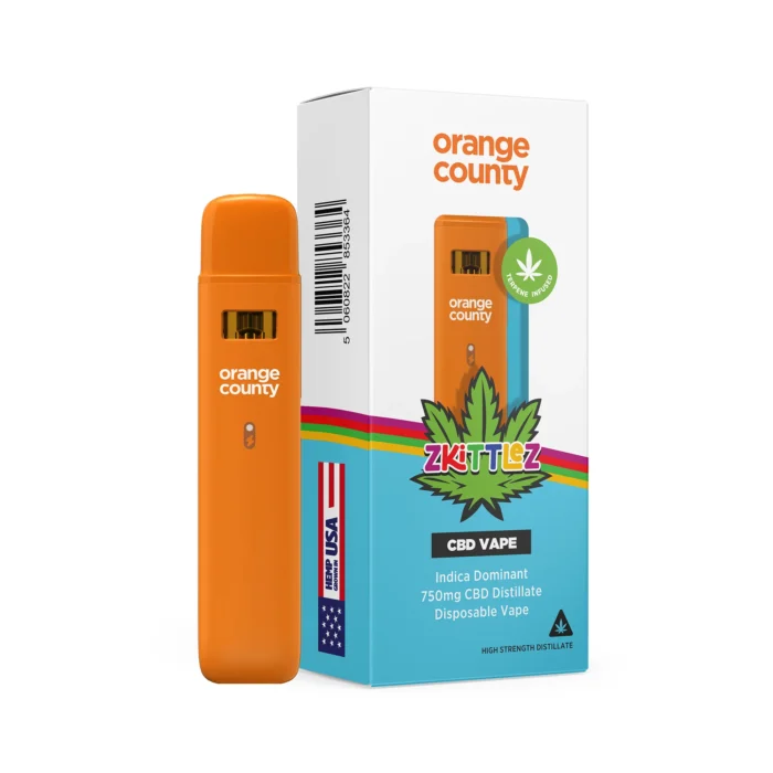 Zkittlez CALI CBD vape pen Orange County 1ml SATIVA