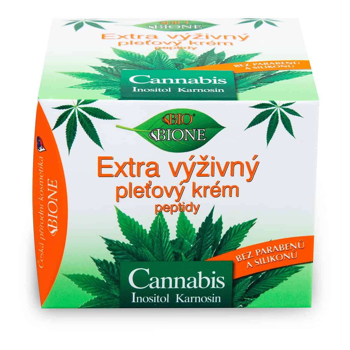 Extra výživný pleťový krém z konope Bione, 51ml