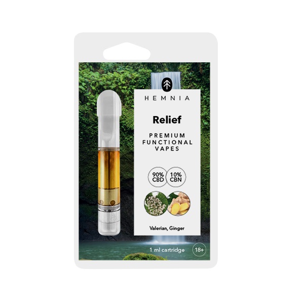 Relief cartridge HEMNIA 90% CBD + 10% CBN 1ml