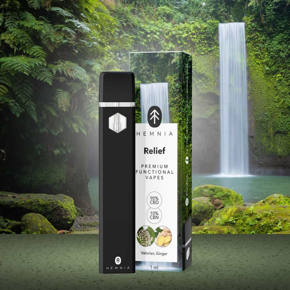 Relief vape HEMNIA 90% CBD + 10% CBN 1ml
